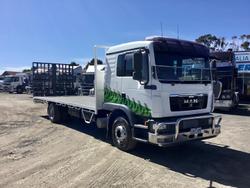 2013 MAN Tgm 15.290 16000Kg Gvm 7,5 Mt Tray Bifold Ramps $85000+Gst MAN TGM 15 290 SLEEPER WHITE