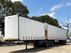 2013 32 Pallet Flat Deck B Double Curtainsider B Double