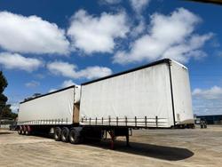 2013 32 Pallet Flat Deck B Double Curtainsider B Double