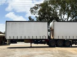 2013 32 Pallet Flat Deck B Double Curtainsider B Double