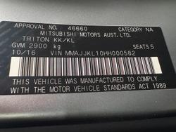 2016 Mitsubishi Triton GLX+ MQ MY17 4X4 Dual Range Sterling Silver