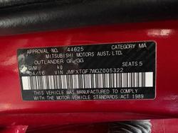 2016 Mitsubishi Outlander LS ZK MY16 Red