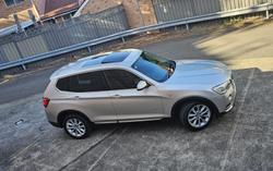 2014 BMW X3 xDrive20d F25 MY14 4X4 Constant Mineral Silver