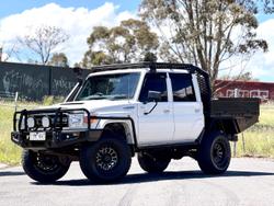 2014 Toyota Landcruiser GXL VDJ79R 4X4 Dual Range French Vanilla