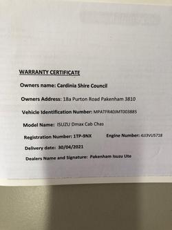 2021 Isuzu D-MAX SX High Ride MY21 4x2 Mineral White