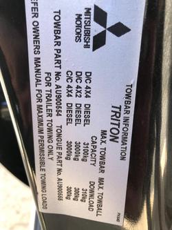 2016 Mitsubishi Triton GLS MQ MY17 4X4 Dual Range Black
