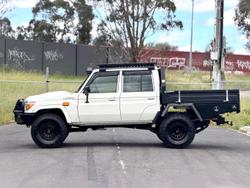 2018 Toyota Landcruiser Workmate VDJ79R 4X4 Dual Range French Vanilla