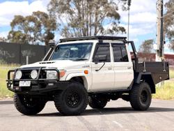 2018 Toyota Landcruiser Workmate VDJ79R 4X4 Dual Range French Vanilla