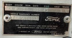 1965 Ford Mustang (No Series) Wimbledon White