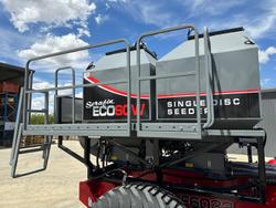 0 SERAFIN ECOSOW SINGLE DISC NARROWFOLD SEEDER WITH BALDAN UNITS USED RED