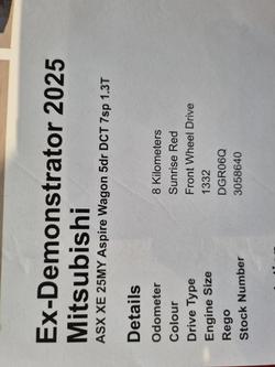 2025 Mitsubishi ASX Aspire