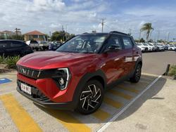 2025 Mahindra XUV3XO AX7L Tango Red & Stealth Black Roof