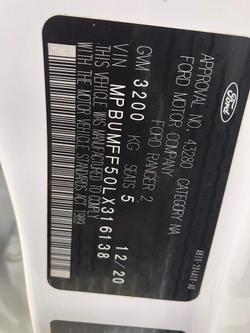 2020 Ford Ranger XLS PX MkIII MY21.25 4X4 Dual Range Arctic White