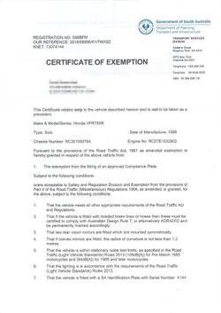 1987 Honda VFR750R (RC30) VFR White