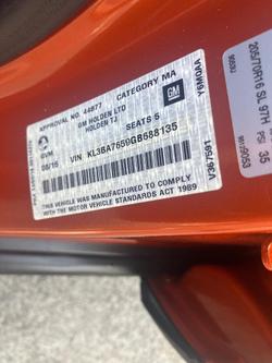 2016 Holden Trax LS TJ MY17 Burning Hot