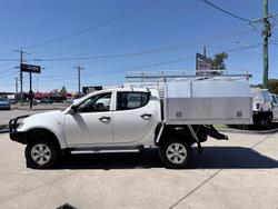 2015 Mitsubishi Triton GLX MN MY15 4X4 Dual Range White