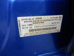 2013 Nissan Navara ST D40 Series 6 4x2 Blue