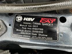 2018 HSV COLORADO SPORTSCAT PLUS (4x4) 82C43 MY19 GREY