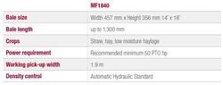 2026 Massey Ferguson 1840 Square Baler