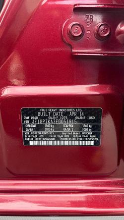 2014 Subaru XV 2.0i-S G4X MY14 AWD Venetian Red