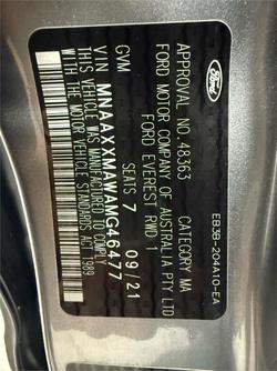 2021 Ford Everest Ambiente