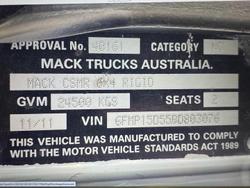 2011 Mack Metro-Liner GREY