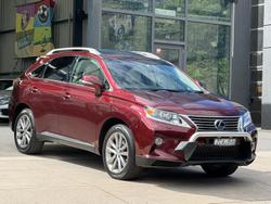 2012 Lexus RX 450h Sports Luxury GYL15R 4X4 On Demand Vermillion