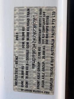 2018 Mercedes-Benz 2651 Actros 90 Tonne Rated