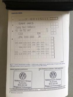 2016 Volkswagen Caddy TSI220 2KN MY16 Candy White