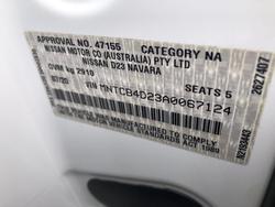 2020 Nissan Navara SL D23 Series 4 4X4 Dual Range Polar White