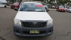 2015 Toyota Hilux Workmate TGN16R MY14 4x2 Glacier White