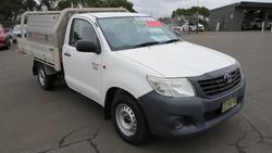 2015 Toyota Hilux Workmate TGN16R MY14 4x2 Glacier White