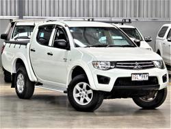 2012 Mitsubishi Triton GLX MN MY12 4X4 Dual Range White