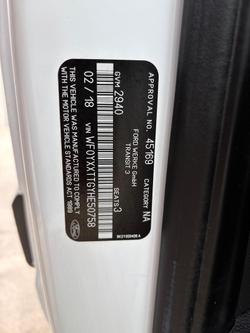 2018 Ford Transit Custom 290S VN 2017.75MY Frozen White