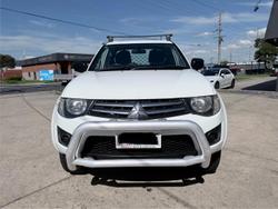 2015 Mitsubishi Triton GLX MN MY15 4X4 Dual Range White