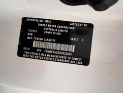 2019 Toyota Camry Ascent Sport ASV70R Glacier White