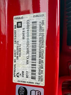 2017 Holden Trax LS TJ MY17 Absolute Red