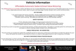 2009 Ford Focus LX LV Black