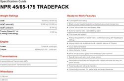 2026 Isuzu N Series NPR 45/65-175 DT D34 TRADEPACK