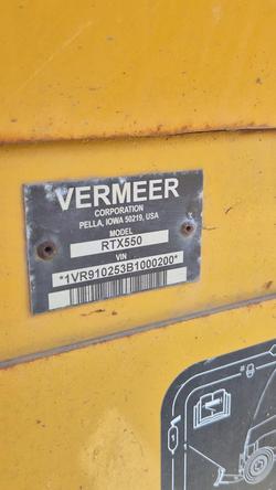 2011 Vermeer Rtx550 Yellow