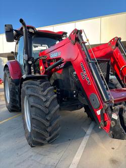 0 CASE IH 150 Maximum Cab Cvt Tractor & Loader - Hours 966 Red