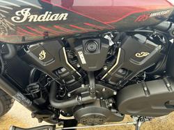2026 Indian Scout Bobber 125th Anniversary Red with Black Crystal Fade