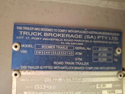 2019 Boomer Tri Axle Drop Deck Low Loader Blue