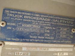 2019 Boomer Tri Axle Drop Deck Low Loader Blue