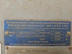 2020 PG & A Triaxle Dolly X 2