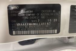 2020 Ford Everest Sport UA II MY20.75 4X4 Dual Range Arctic White