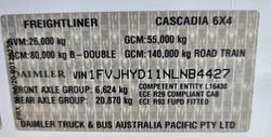2021 Freightliner Cascadia 126 WHITE