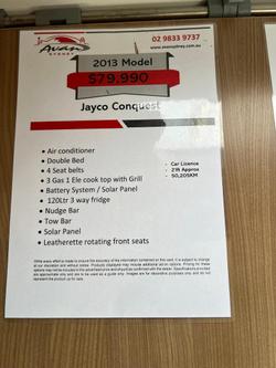 2013 Jayco Conquest