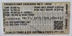 2021 Freightliner Cascadia 126 WHITE