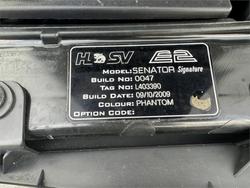 2009 HSV SENATOR SIGNATURE E2 SERIES BLACK